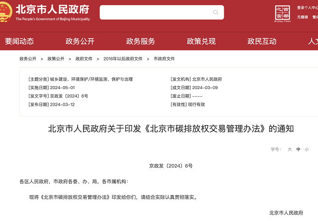 ������������������ӡ����������̼�ŷ�Ȩ���׹����취����֪ͨ